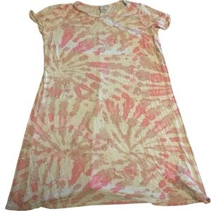 Love, fire Tie-Dye Pink and Beige Dress Size Kids XL